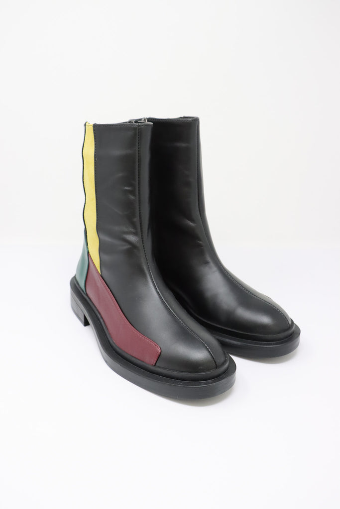 LUUKAA Color Block Leather Boots | ATELIER957