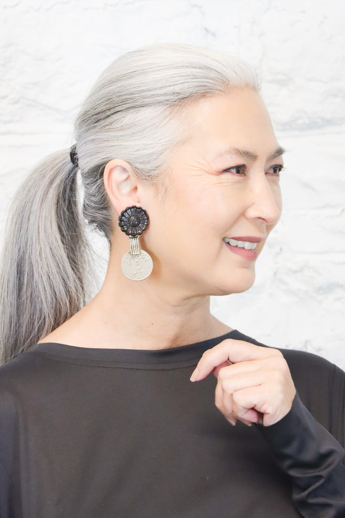 Sally Bass Afghani Coin Clip-On Earrings I ATELIER957