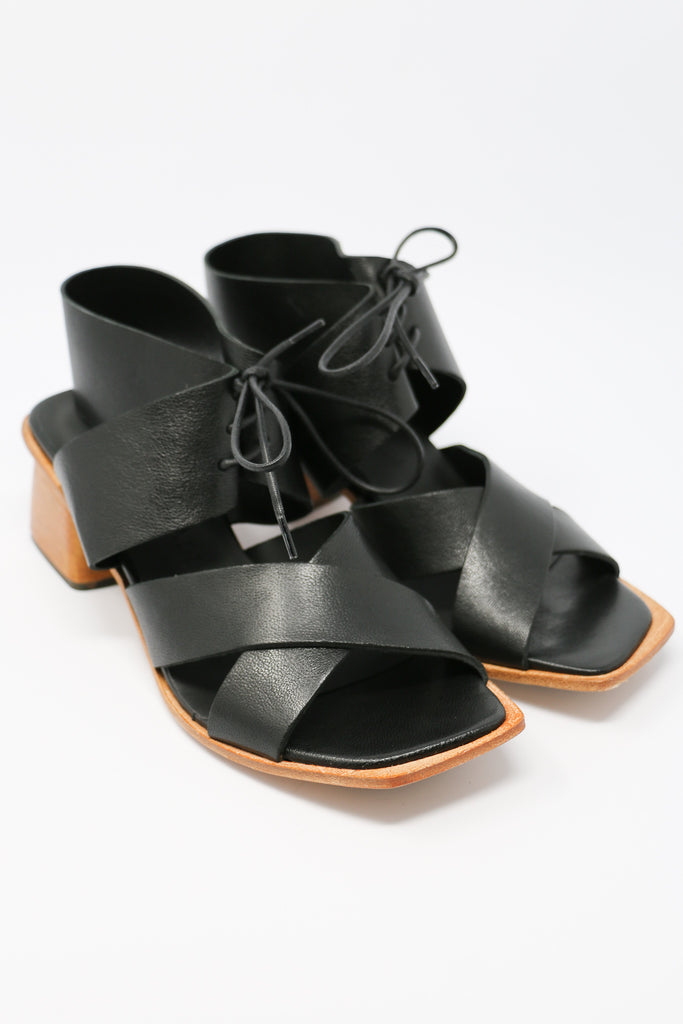 Ernesto Dolani Garda Nero Heeled Sandals | ATELIER957
