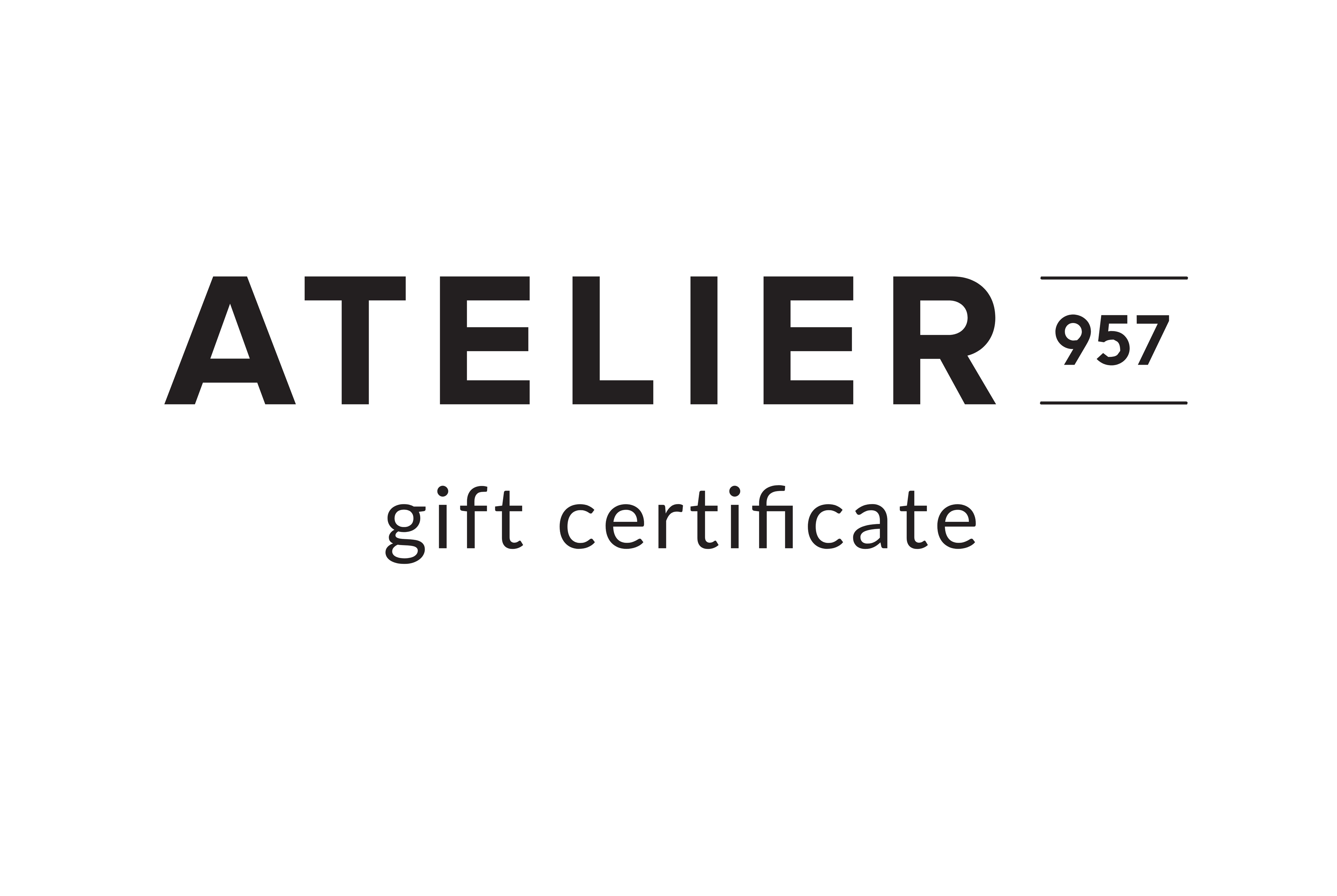 ATELIER957 Gift Certificate