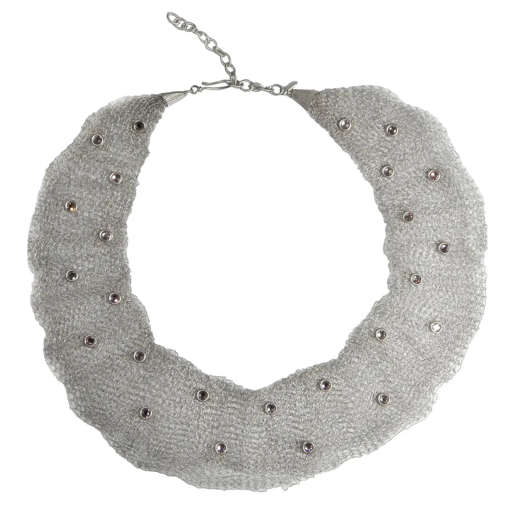 Sarah Cavender crocheted Look Collar With Scattered Crystals | ATELIER957