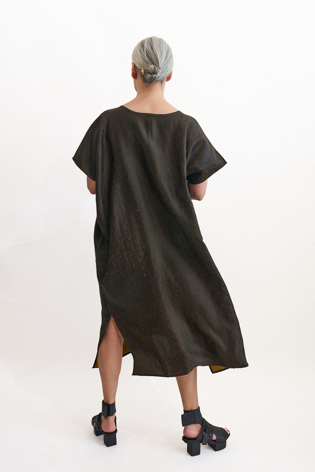 Noir Mud Silk Reversible Tunic | ATELIER957
