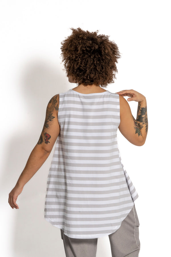 PLUSLAVIE PLÜ Stripe Cement Top
