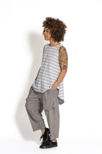 PLUSLAVIE PLÜ Black Stripe Cement Top | ATELIER957