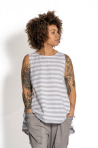 PLUSLAVIE PLÜ Black Stripe Cement Top | ATELIER957