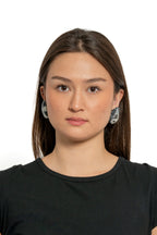 Sally Bass B&W Resin Clip-On Earrings | ATELIER957