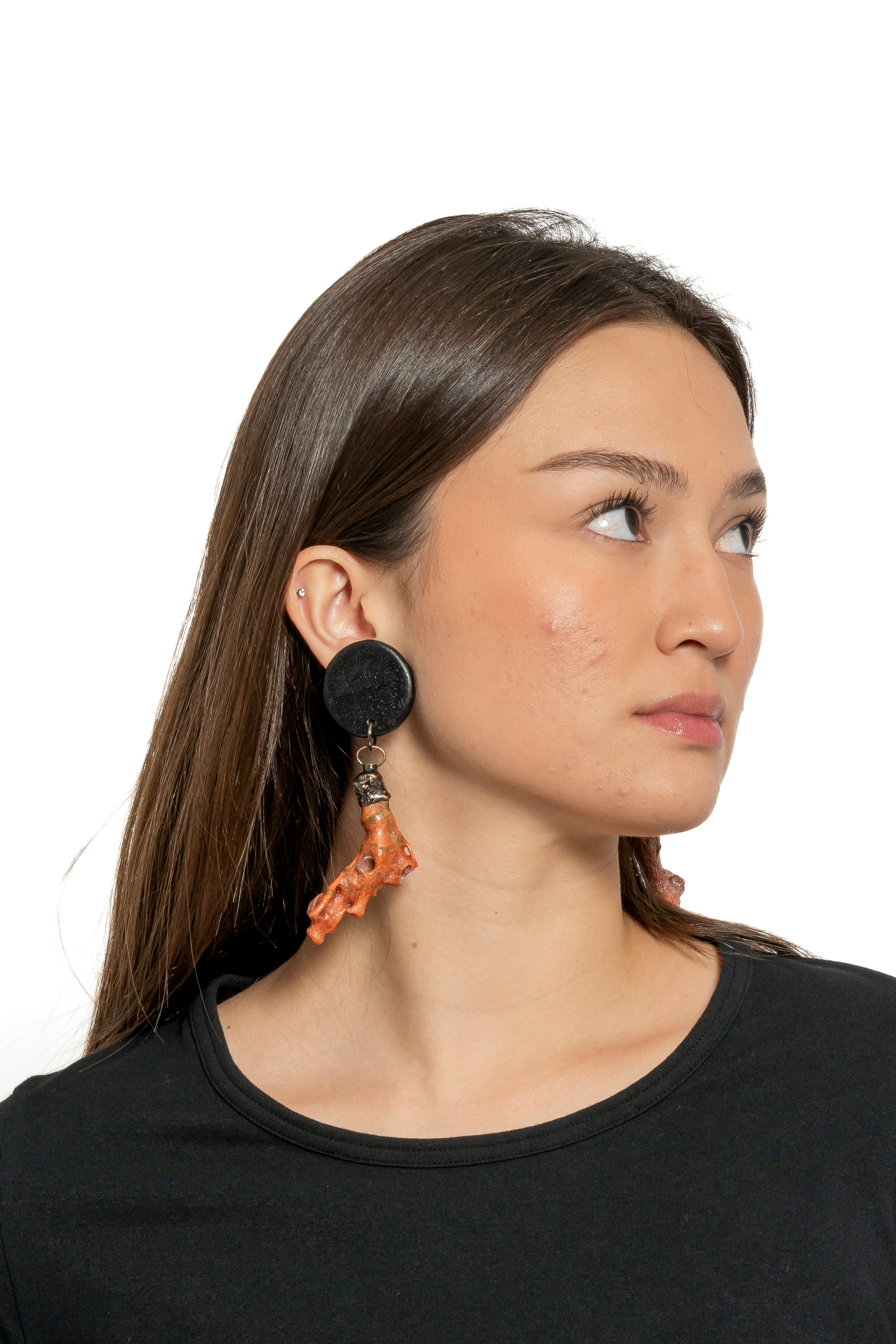 Sally Bass Coral Clip-On Earrings | ATELIER957