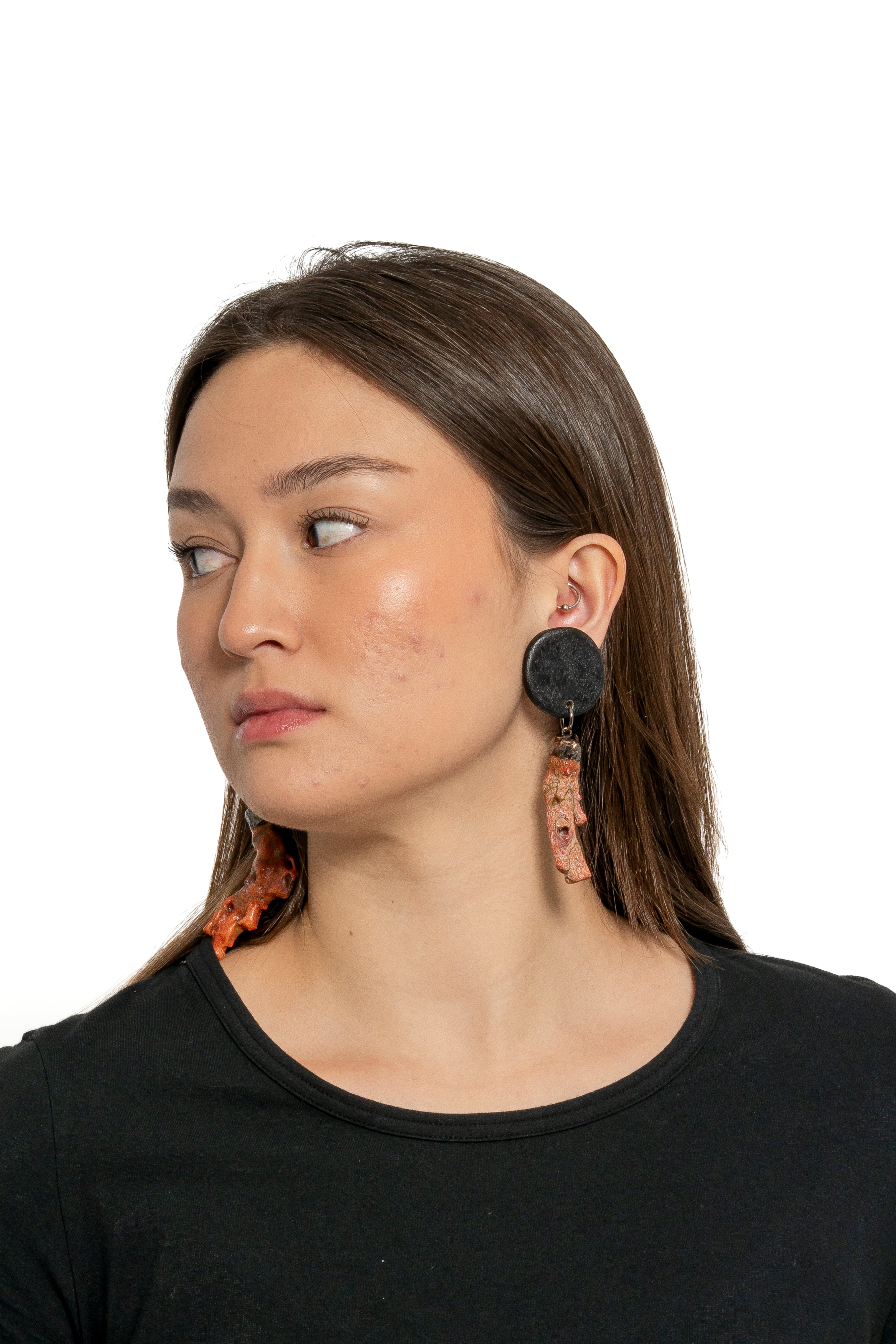 Sally Bass Coral Clip-On Earrings | ATELIER957