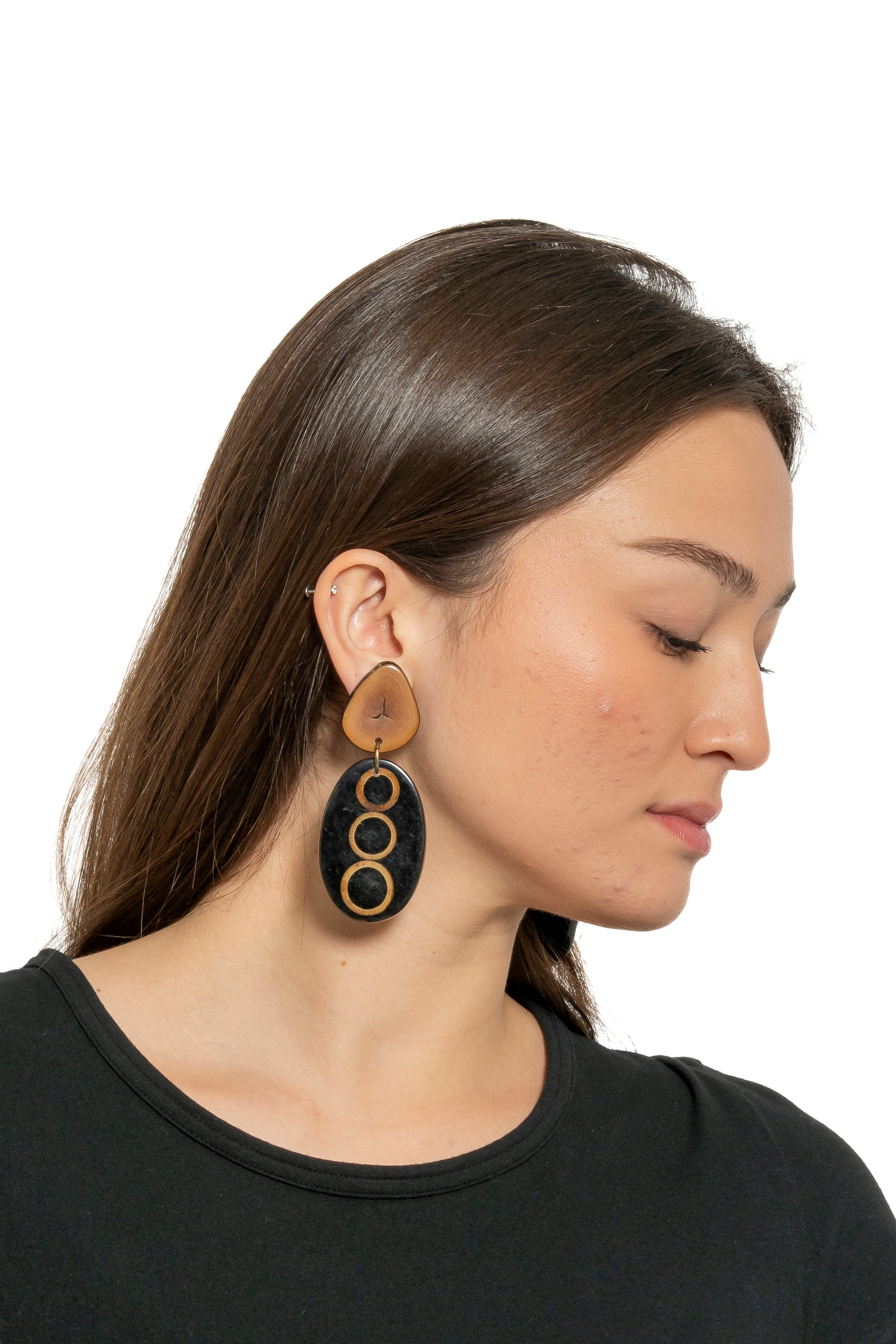 Sally Bass Cinnamon Clip-On Earrings