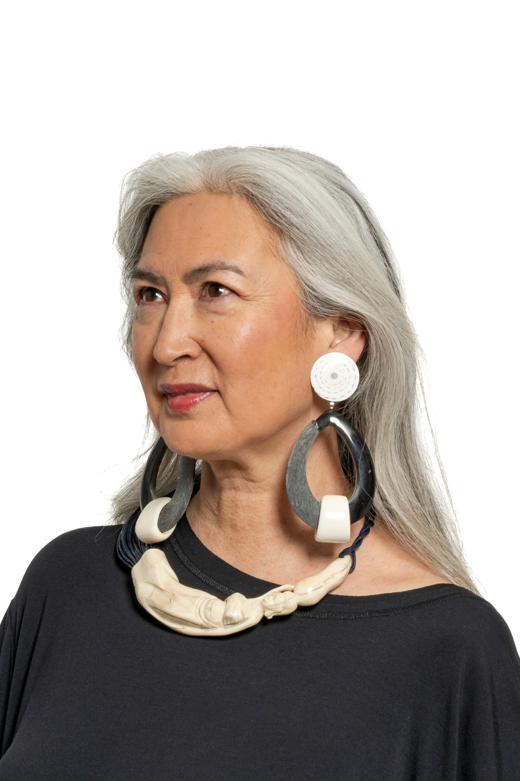 Sally Bass Silver Carved Bone Necklace | ATELIER957