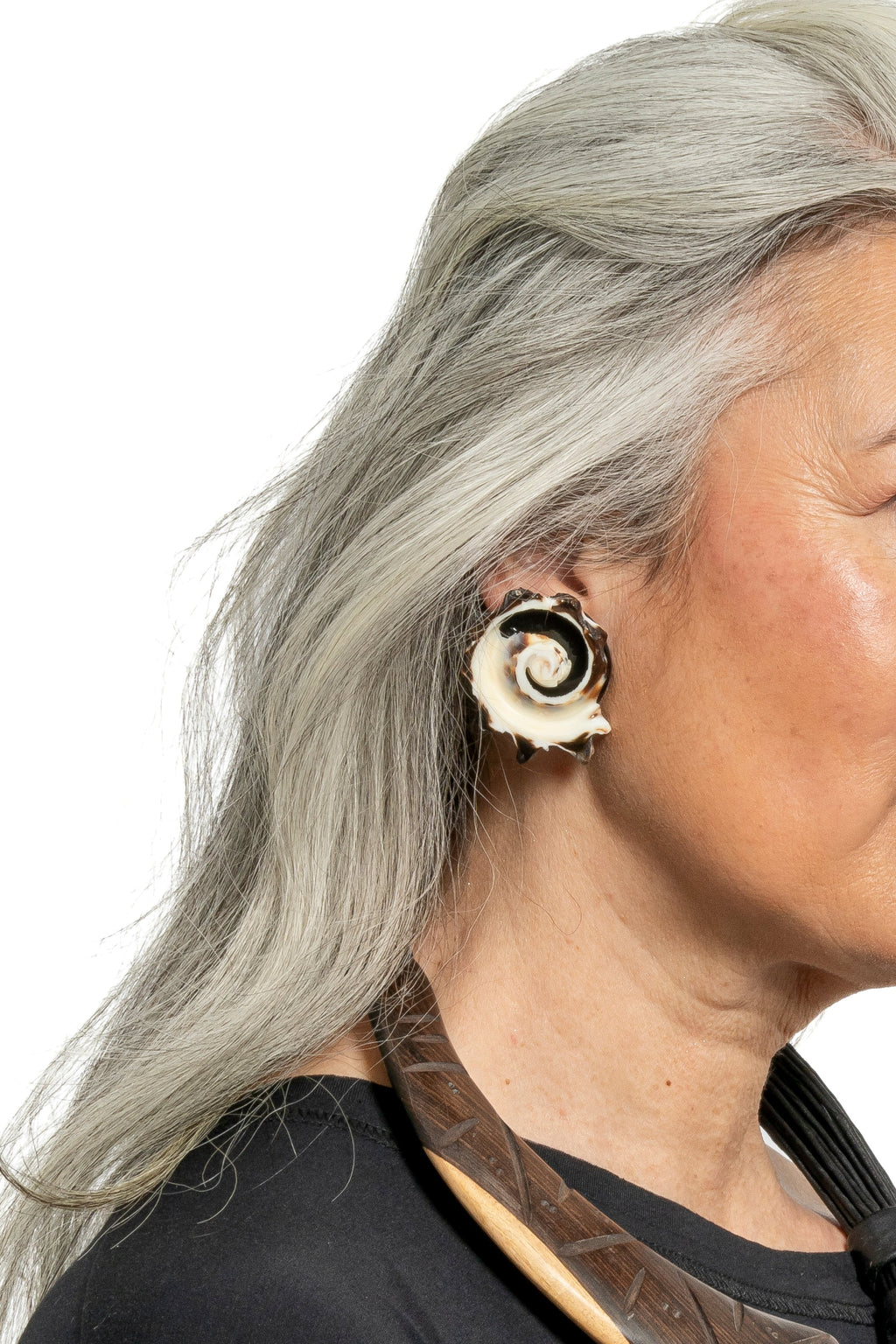 Sally Bass Slice of Shell Clip-On Earrings | ATELIER957