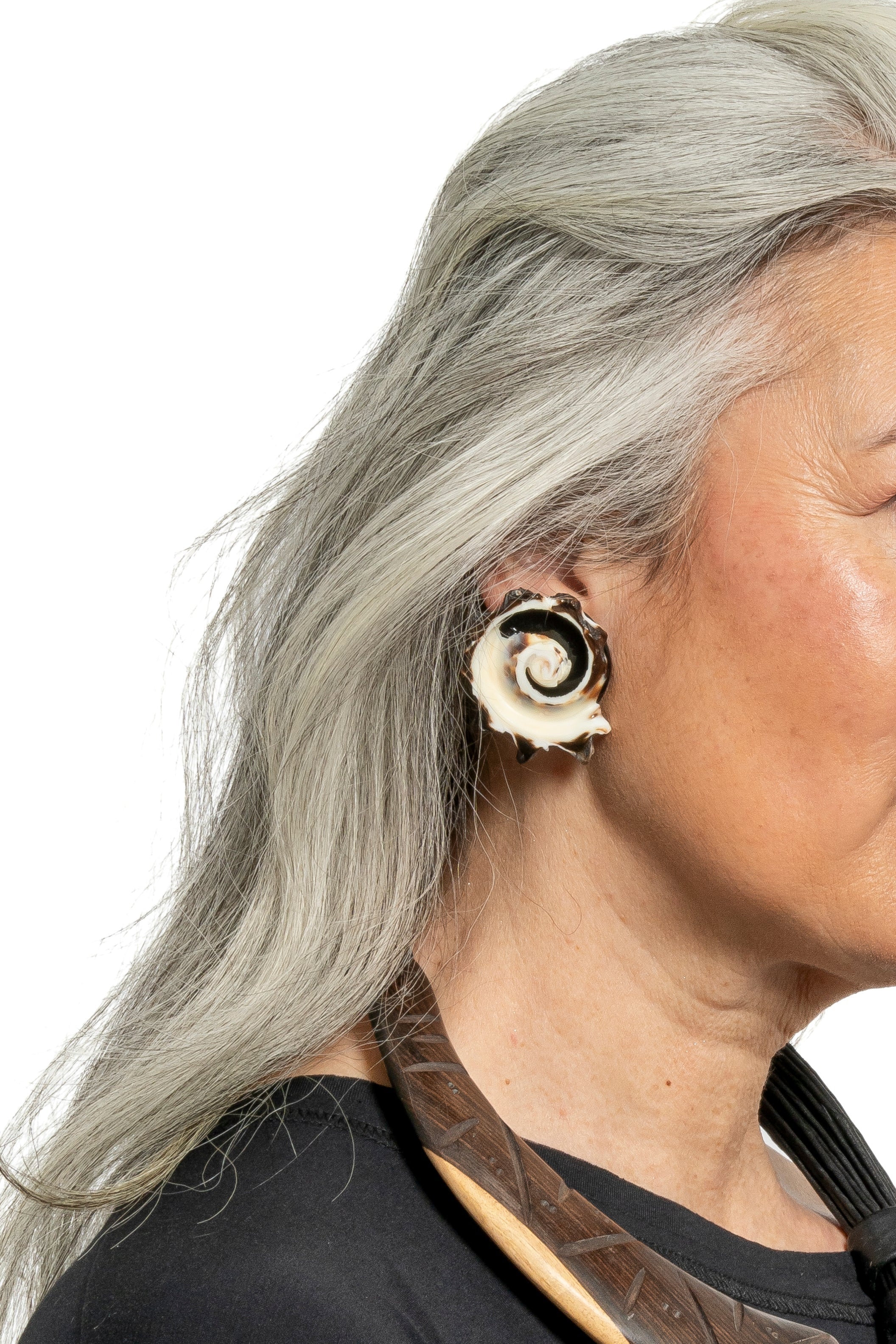 Sally Bass Slice of Shell Clip-On Earrings | ATELIER957
