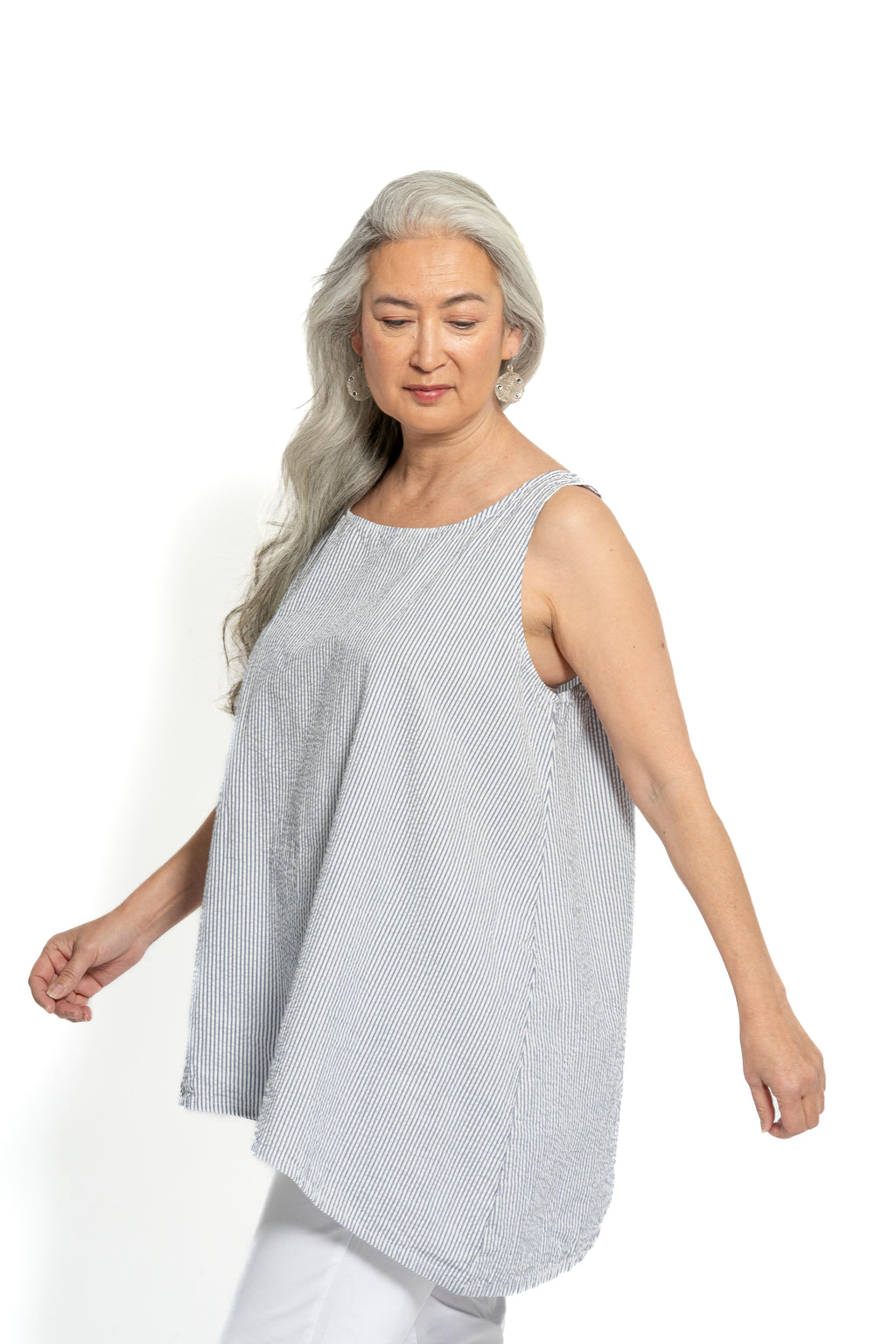 Krista Larson Basic Seersucker Top | ATELIER957