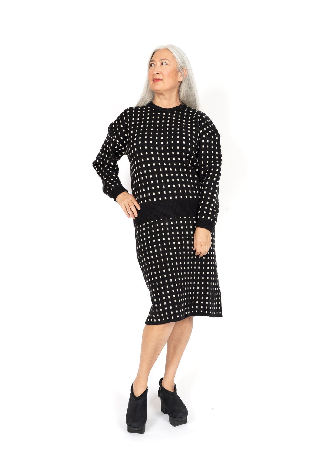 Jacquard Block Sweater | ATELIER957