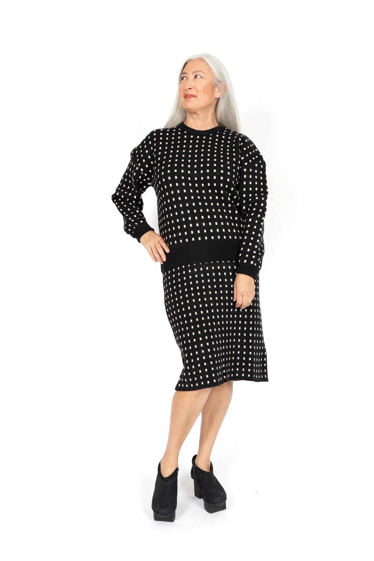 Jacquard Block Sweater | ATELIER957