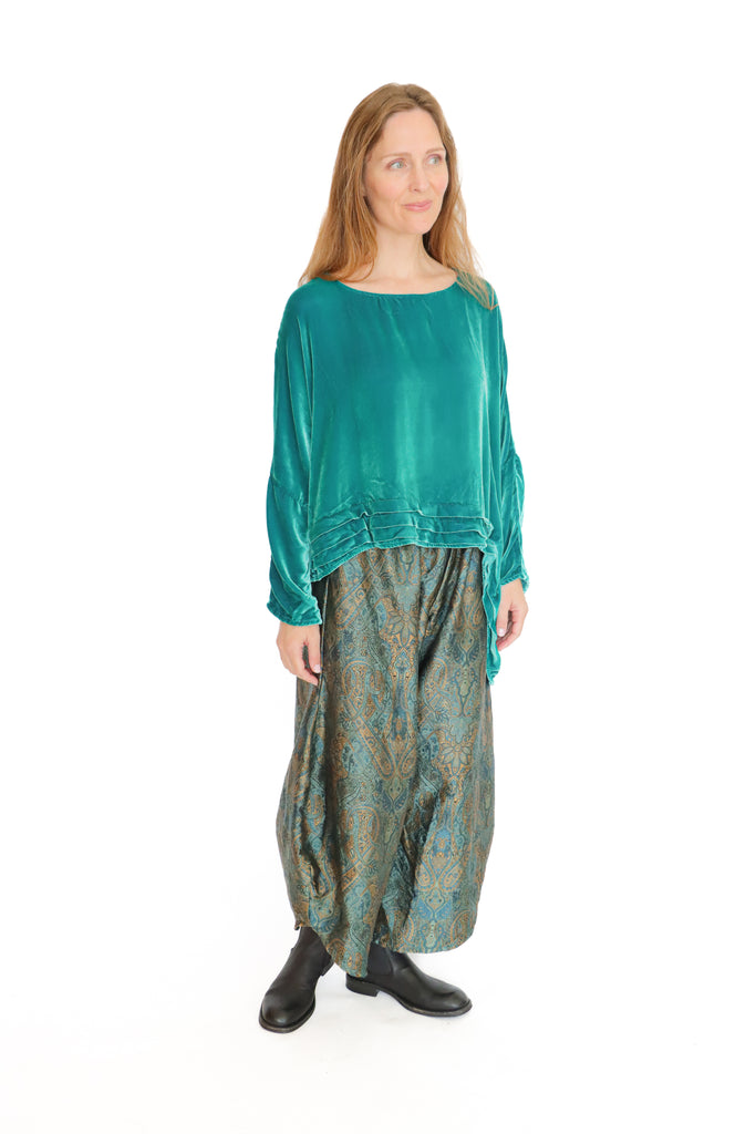 Krista Larson Basic Detail Velvet Shirt | ATELIER957