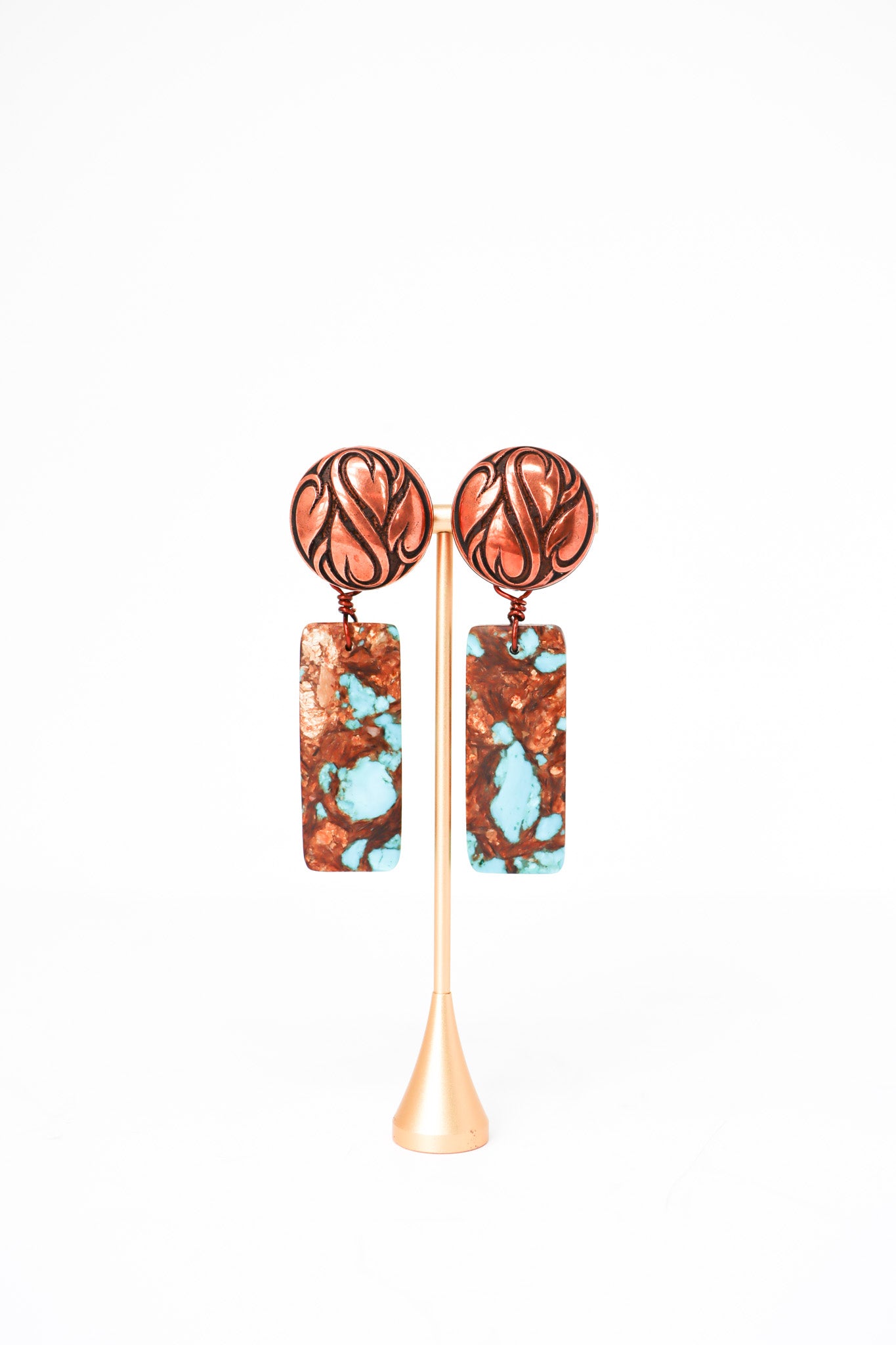 Sally Bass Turquoise Clip-On Earrings