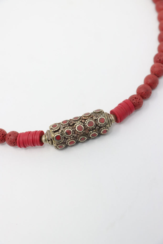 Mya Lambrecht Antique Red Coral Pendant Necklace | ATELIER957