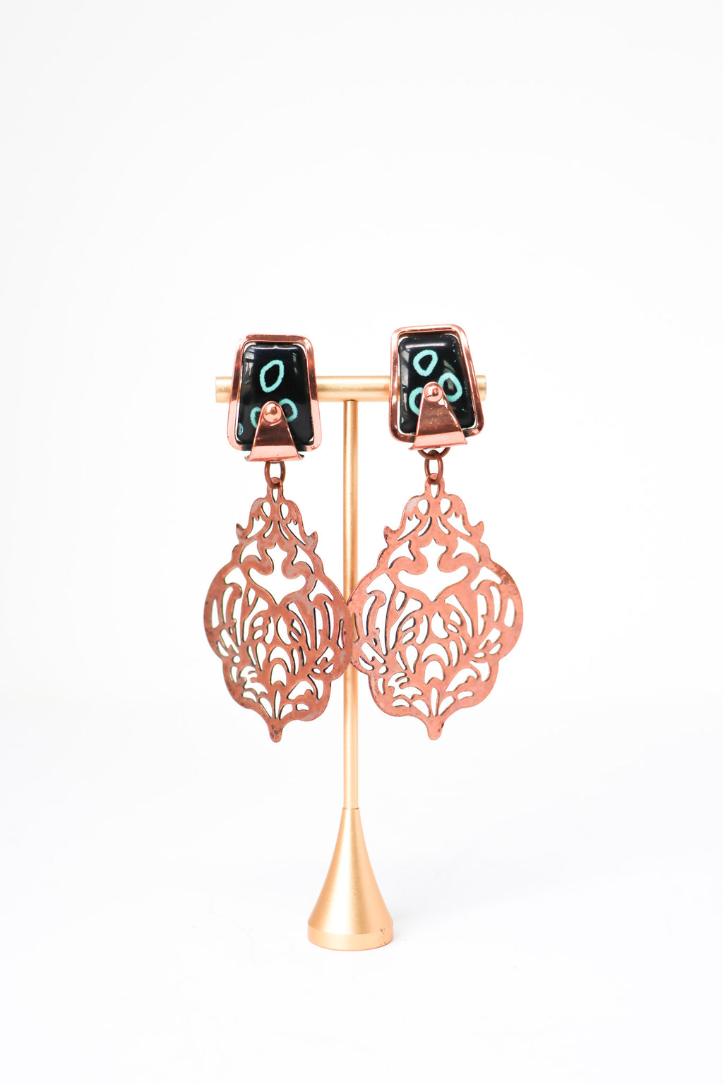 Sally Bass Copper Clip-On Earrings - ATELIER957