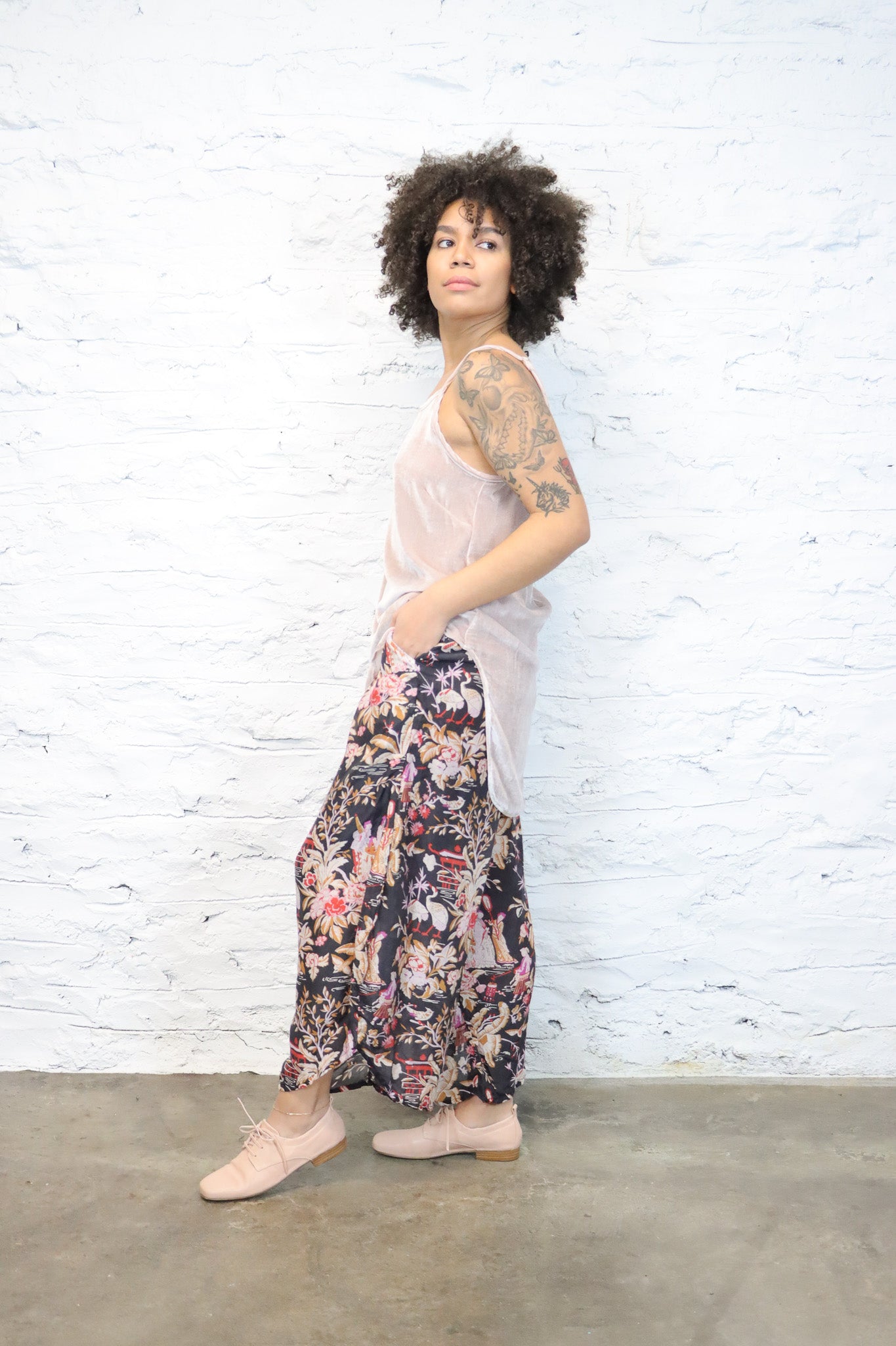 Amano CoLAB Silk Velvet Camisole Top I ATELIER957