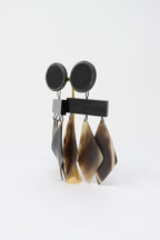 Sally Bass Dangle Horn Clip-On Earrings