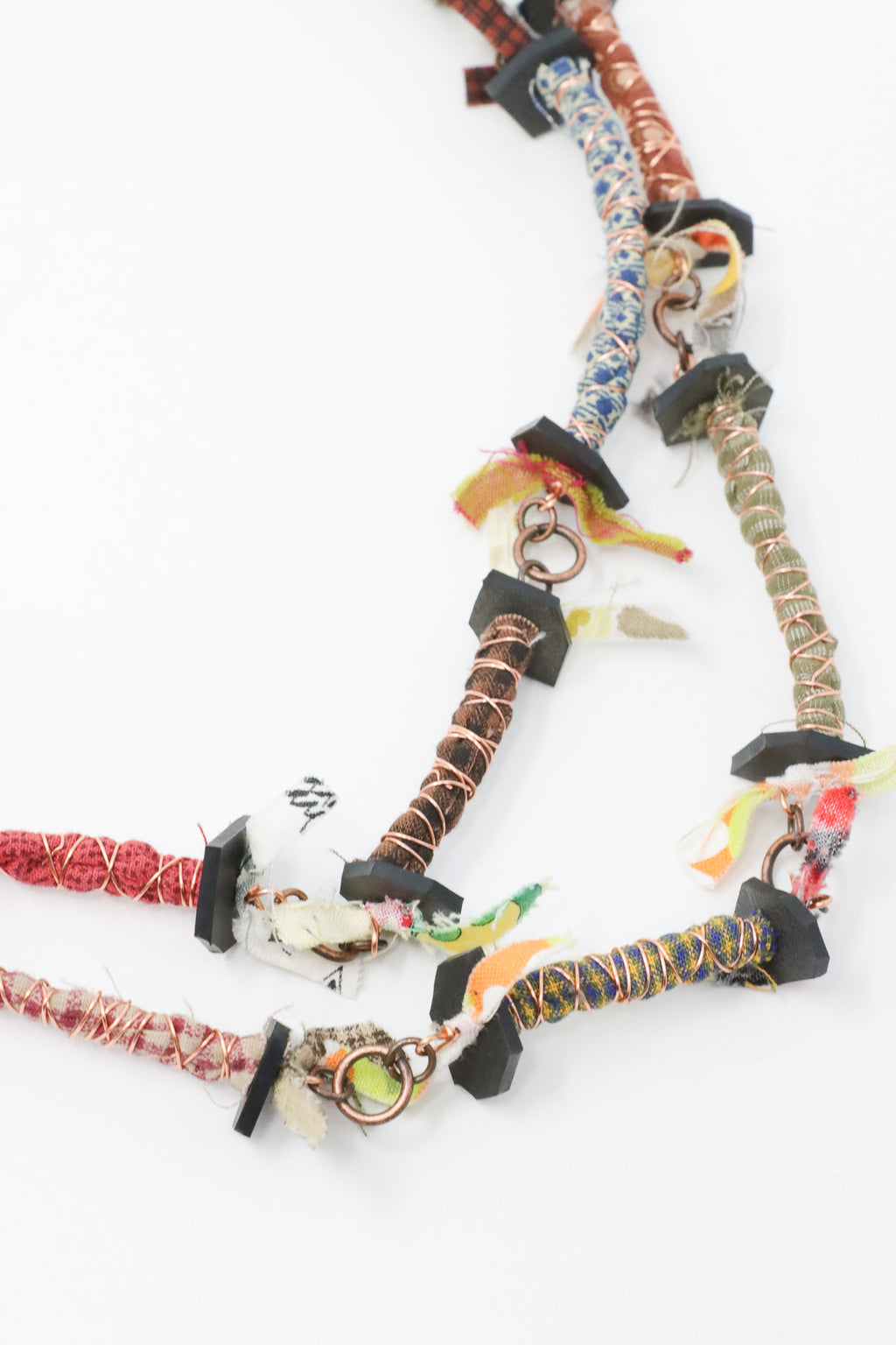 Tammy Rice Fabric & Wire Necklace