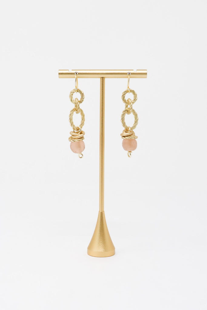 Mya Lambrecht Rose Quartz Dangle Earrings | ATELIER957