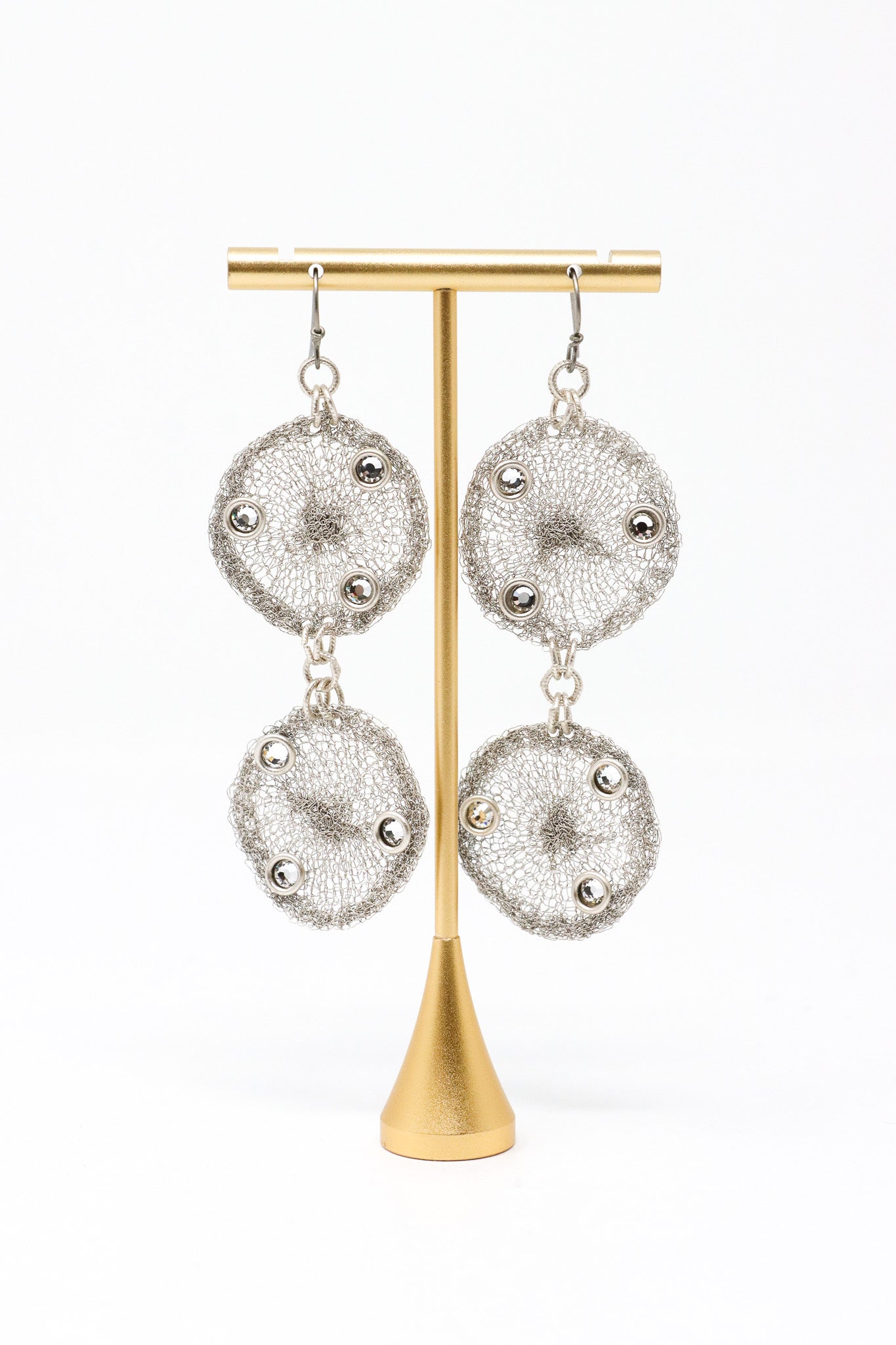 Sarah Cavender Double Circle Fine Mesh Earrings | ATELIER957
