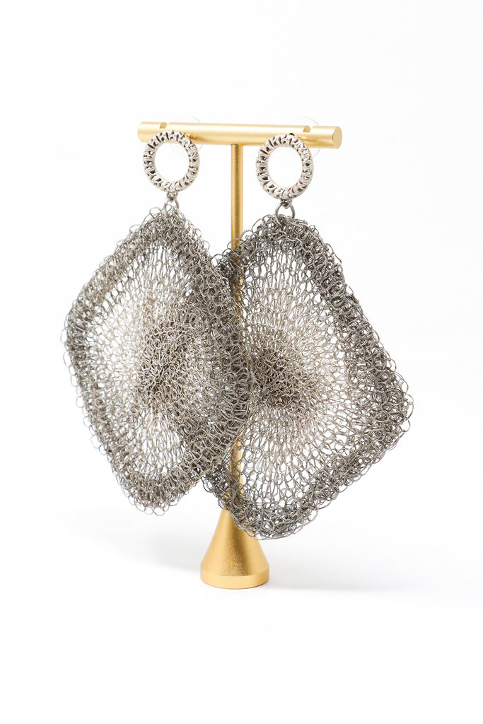 Sarah Cavender Grand Marquis Crocheted Wire Earrings | ATELIER957
