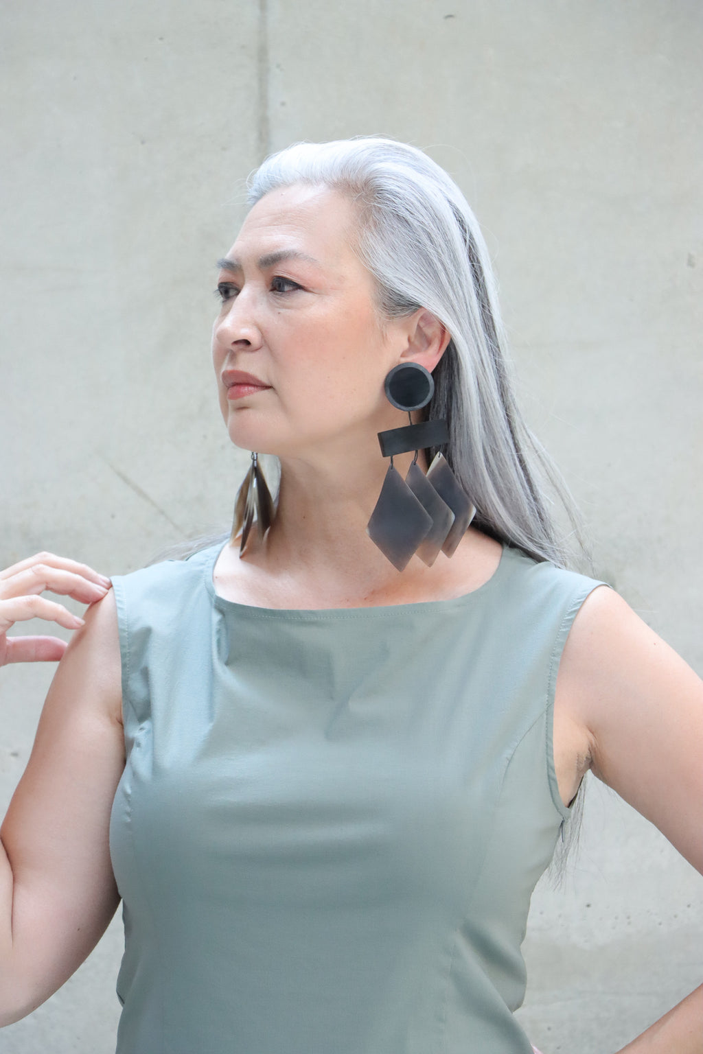 Sally Bass Dangle Horn Clip-On Earrings | ATELIER957