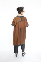 Noir Mud Silk Patchwork Tunic | ATELIER957