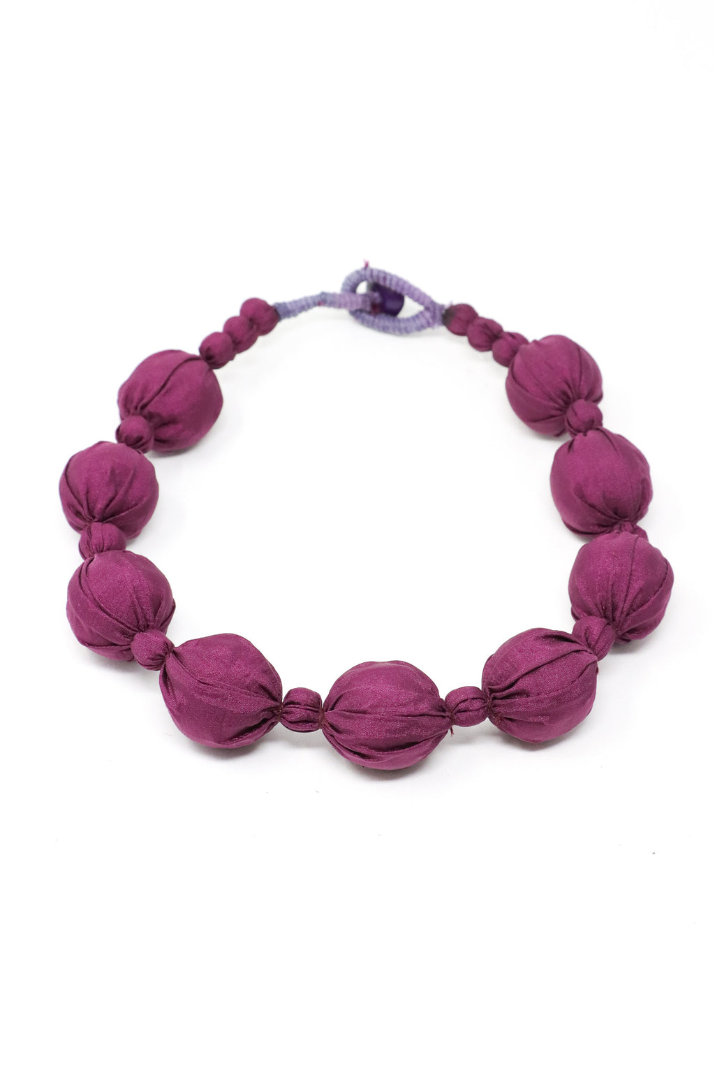 Sally Bass Beads Statement Silk Wrapped Necklace | ATELIER957