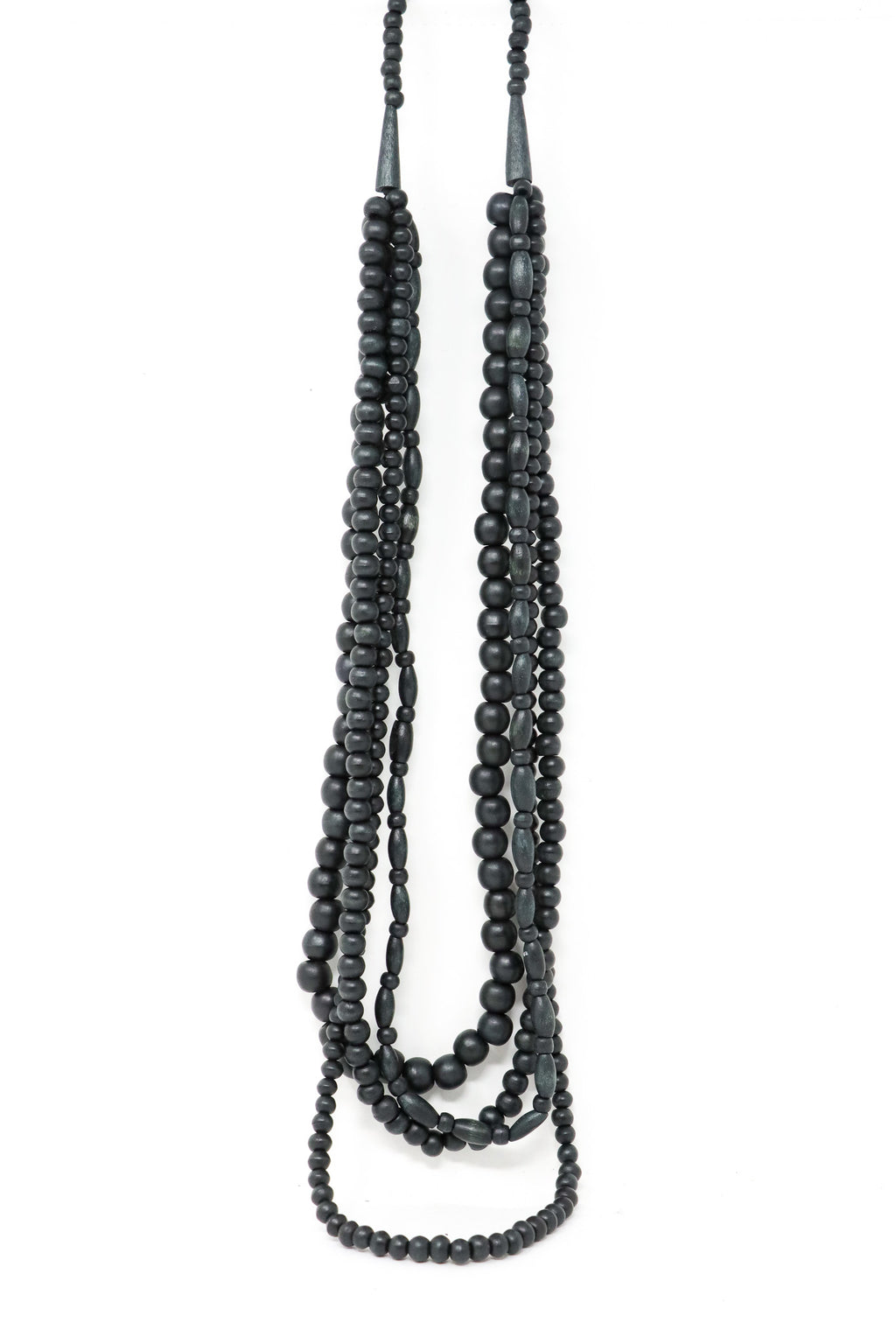 Sally Bass Layered Wooden Beads Necklace (4 Colors) | ATELIER957