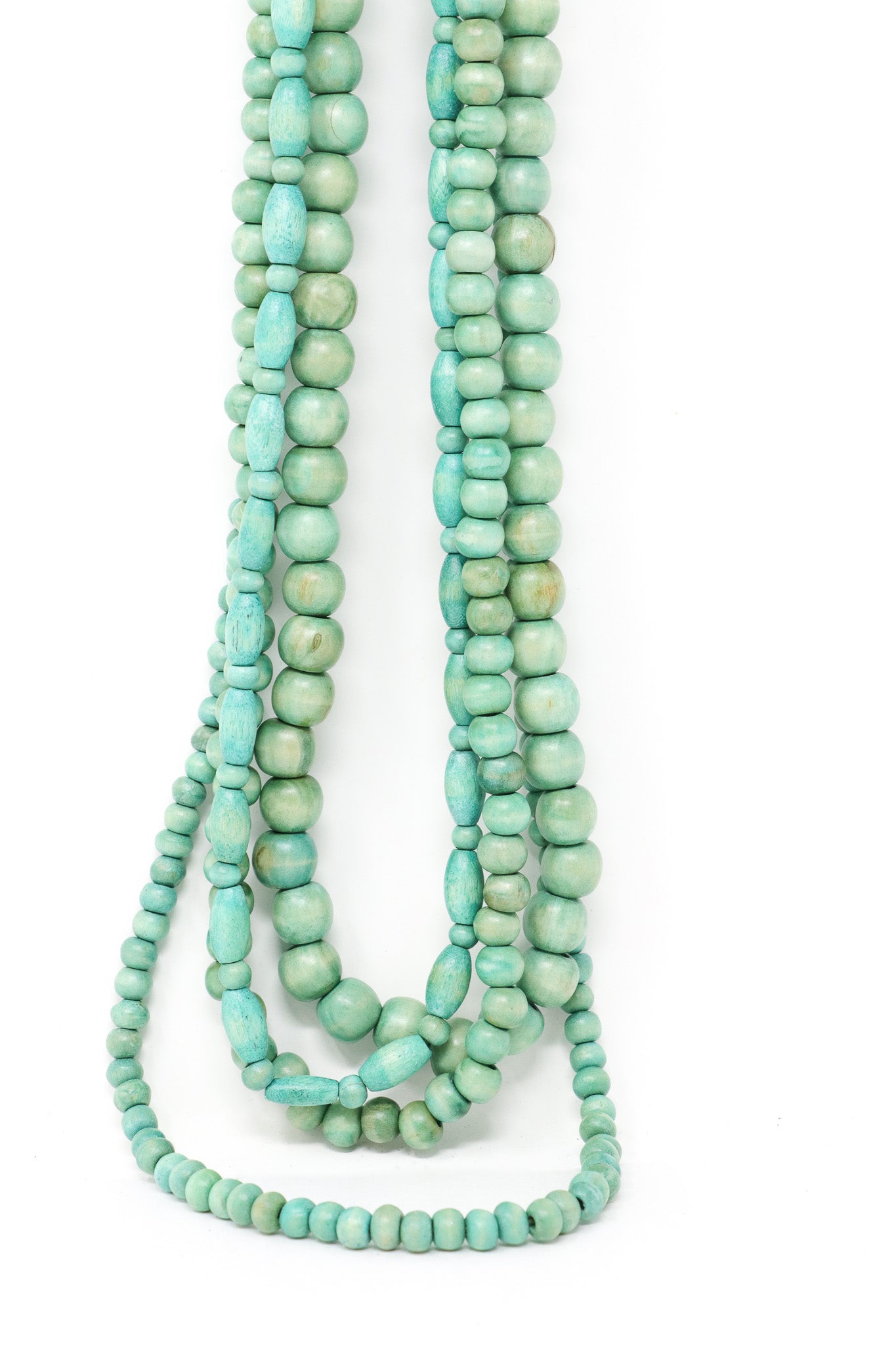 Sally Bass Layered Wooden Beads Necklace (4 Colors) | ATELIER957