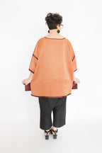 Noir Mud Silk Habotai Rust Tunic | ATELIER957