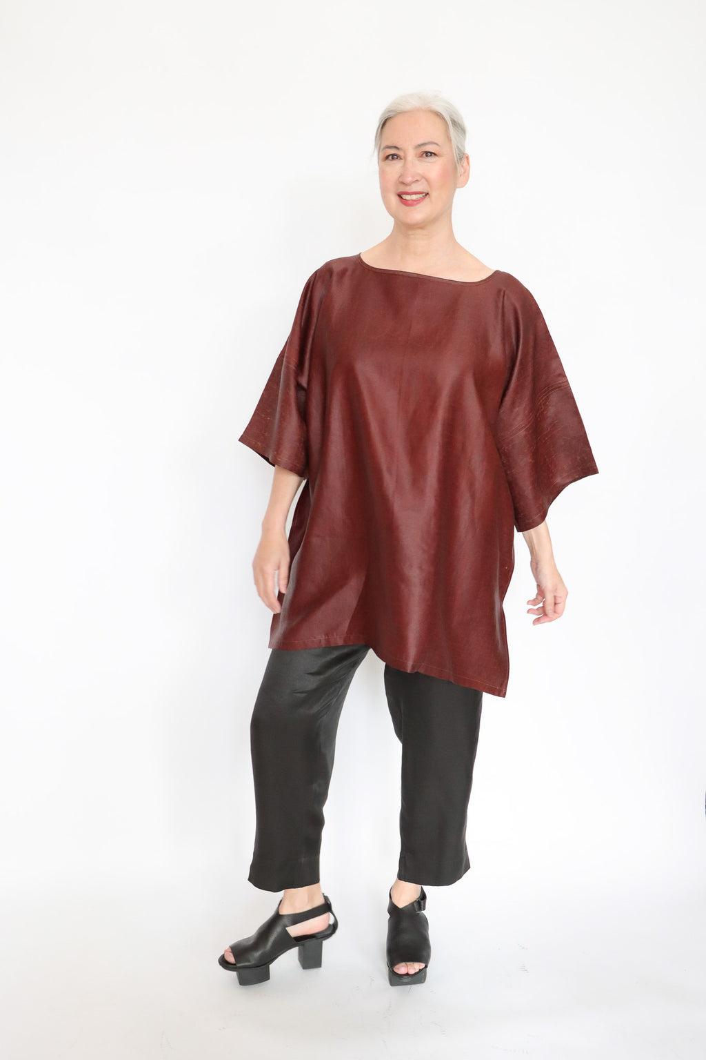 Noir Mud Silk Satin Pants | ATELIER957