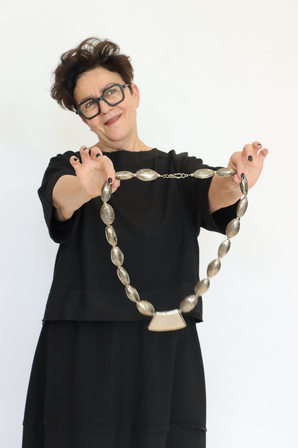 Sally Bass Silver Nepalese Beads Necklace | ATELIER957