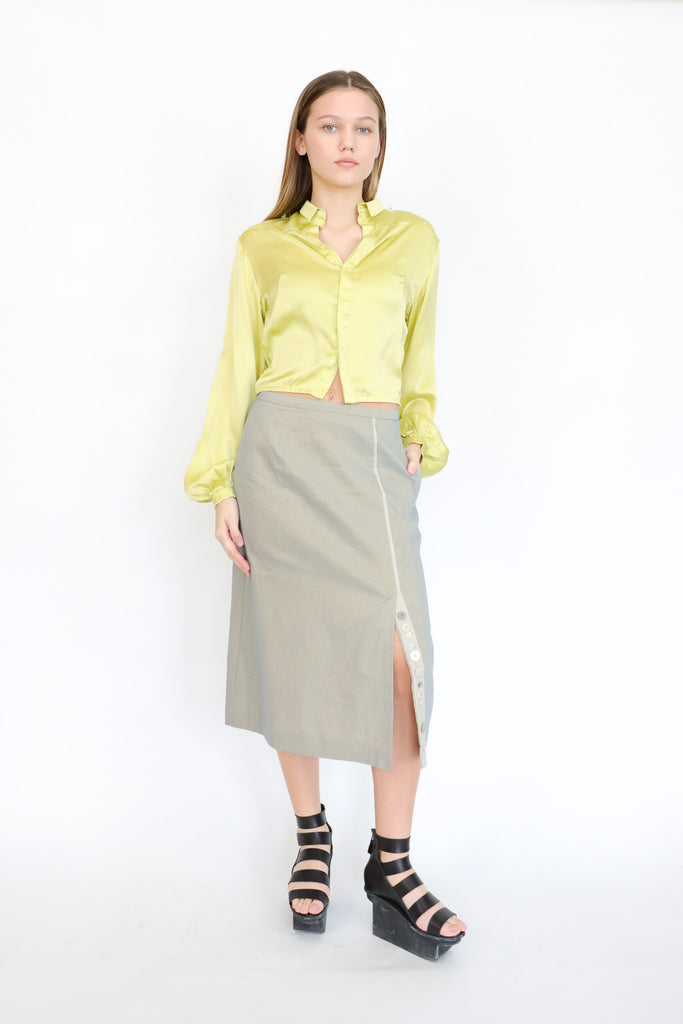 Umit Unal Lemon Silk Shirt | ATELIER957