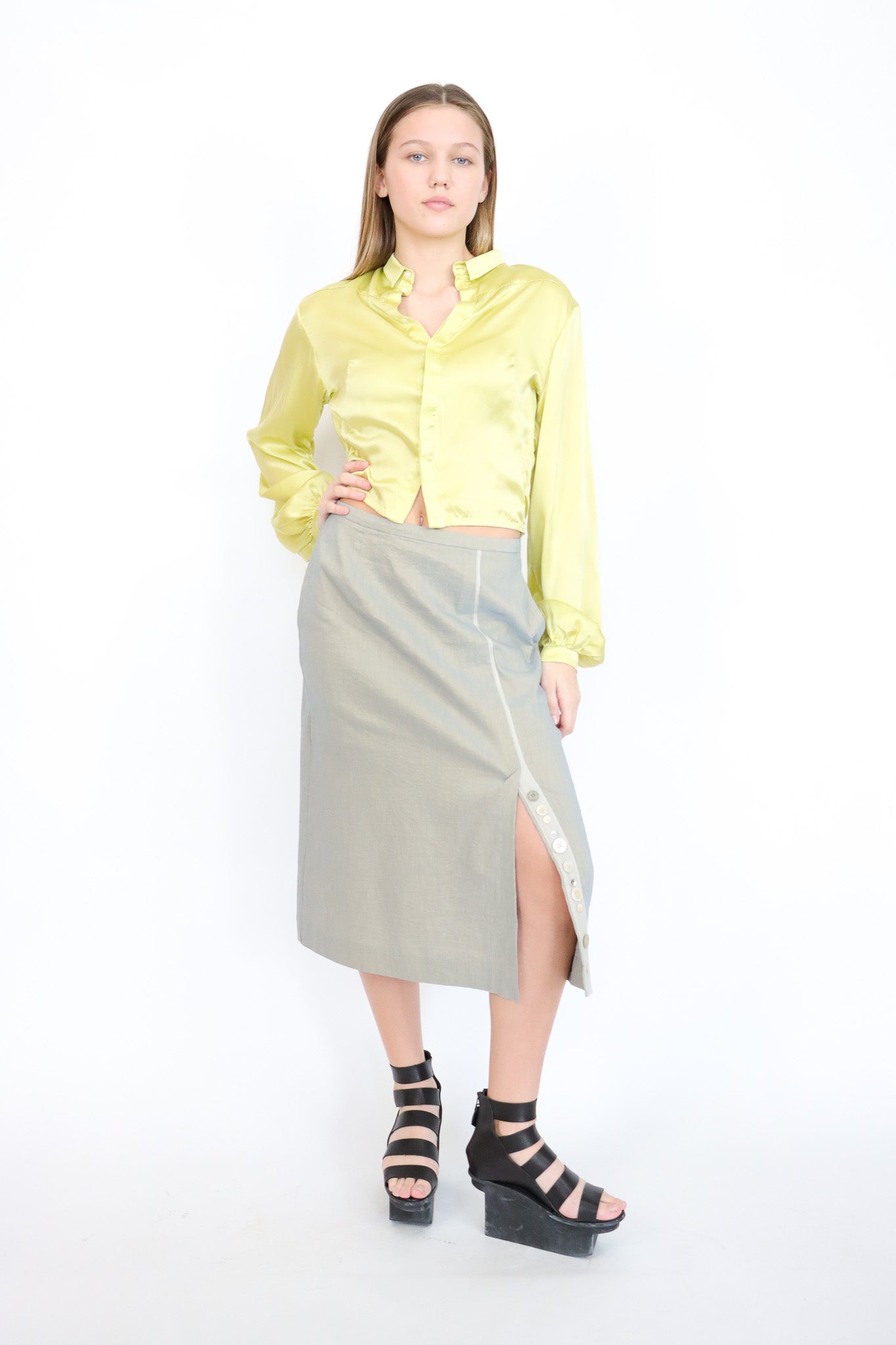 Umit Unal Lemon Silk Shirt | ATELIER957
