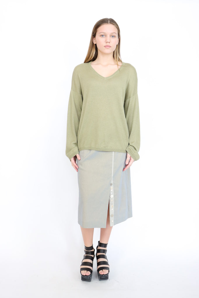 Touch Me by Olena Kovalenko Olive Sweater | ATELIER957