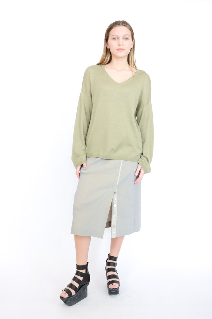 Touch Me by Olena Kovalenko Olive Sweater | ATELIER957