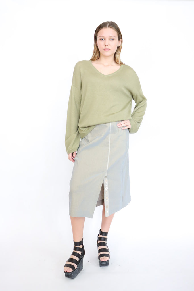 Touch Me by Olena Kovalenko Olive Sweater | ATELIER957