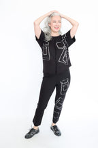 Paper Temples Crew Pocket Print Top | ATELIER957