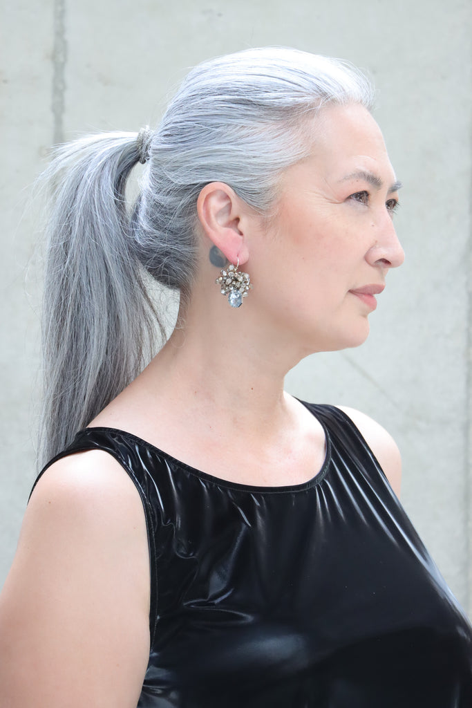 maria calderara Crystal Bunch Earrings (2 Colors) | ATELIER957