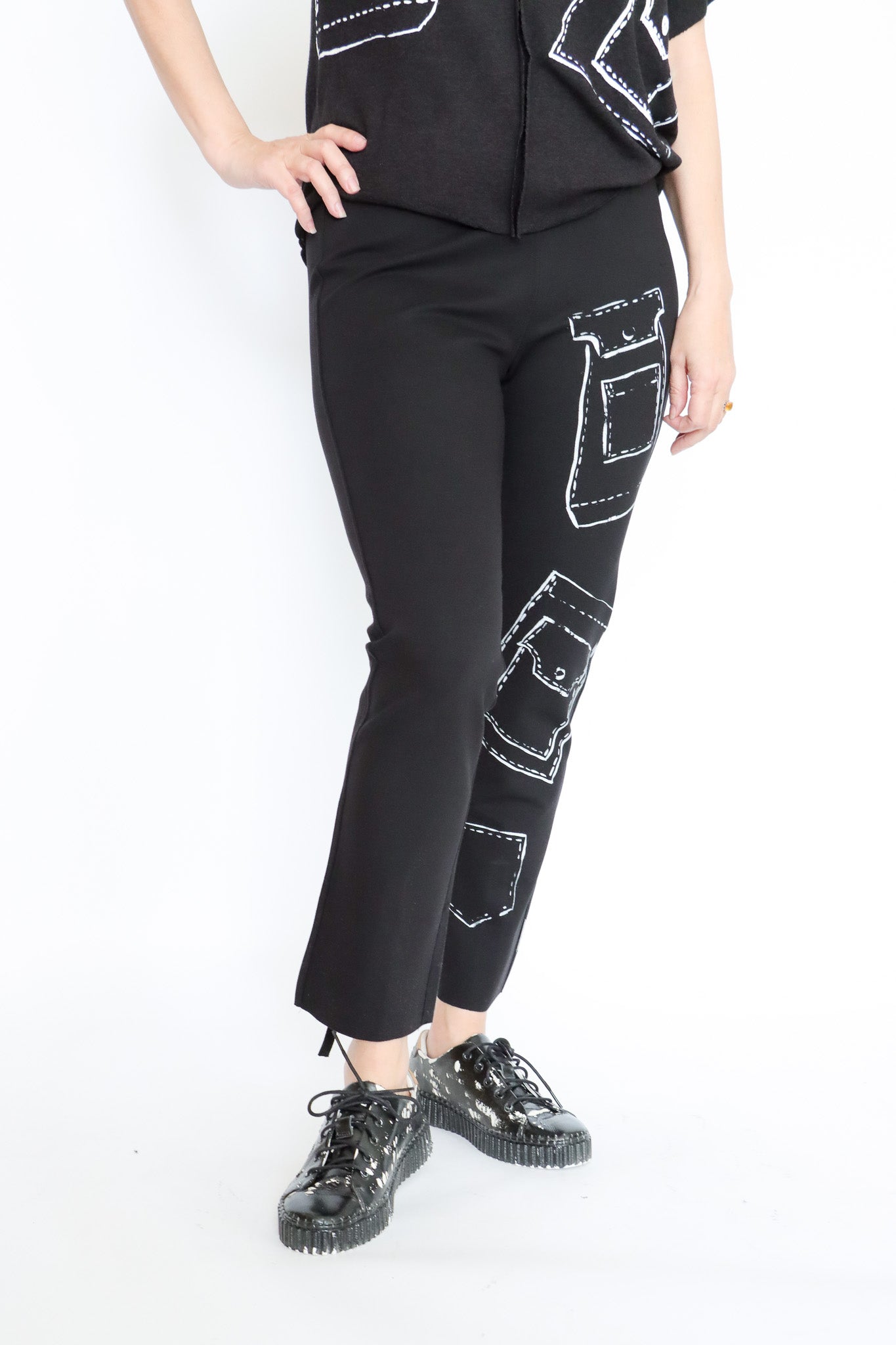 Paper Temples Pocket Print Kick Pants | ATELIER957