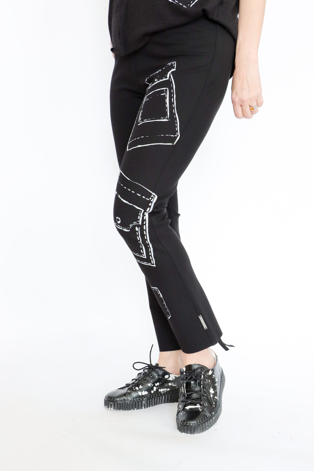 Paper Temples Pocket Print Kick Pants | ATELIER957
