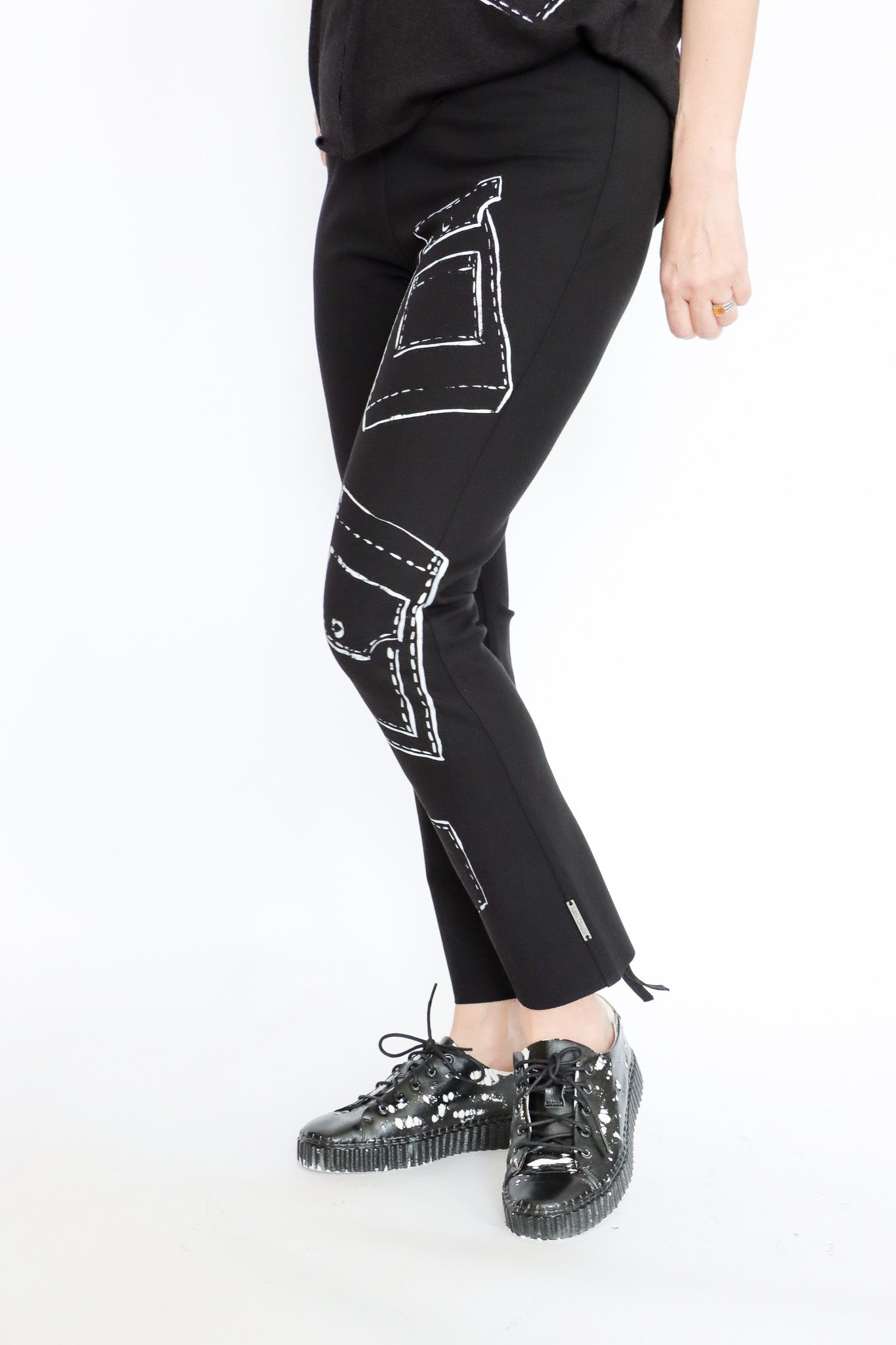 Paper Temples Pocket Print Kick Pants | ATELIER957