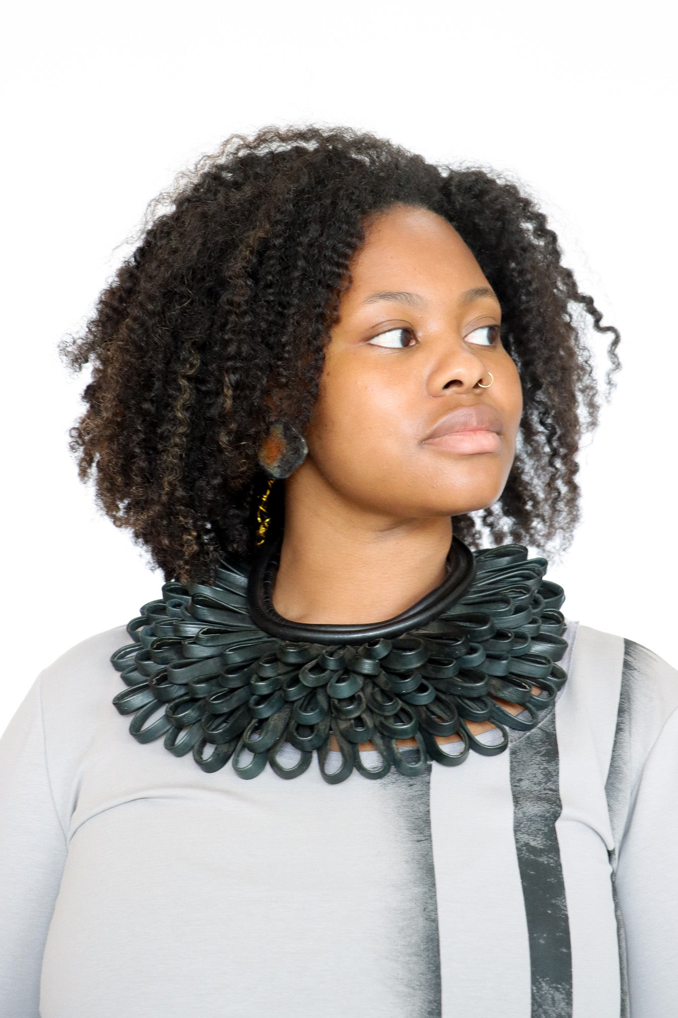 Sally Bass Leather Loops Necklace (2 Colors) | ATELIER957