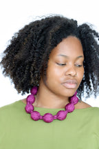 Sally Bass Beads Statement Silk Wrapped Necklace | ATELIER957