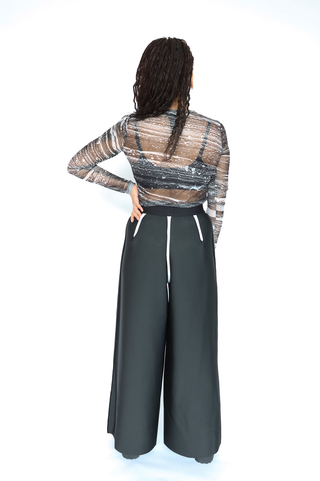 maria calderara Mesh Monochrome Print Top | ATELIER957